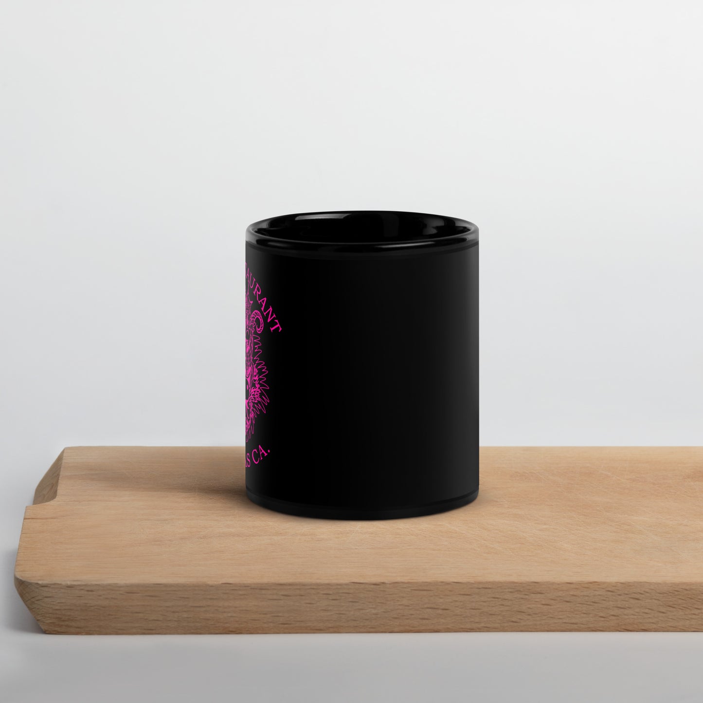 Diablada Pink Outline - Black Glossy Mug