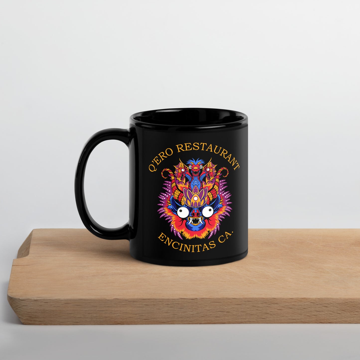Diablada Blue/Orange - Black Glossy Mug