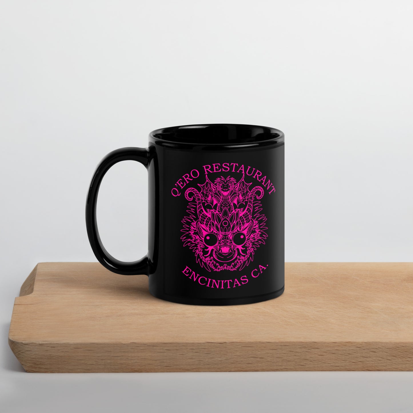 Diablada Pink Outline - Black Glossy Mug