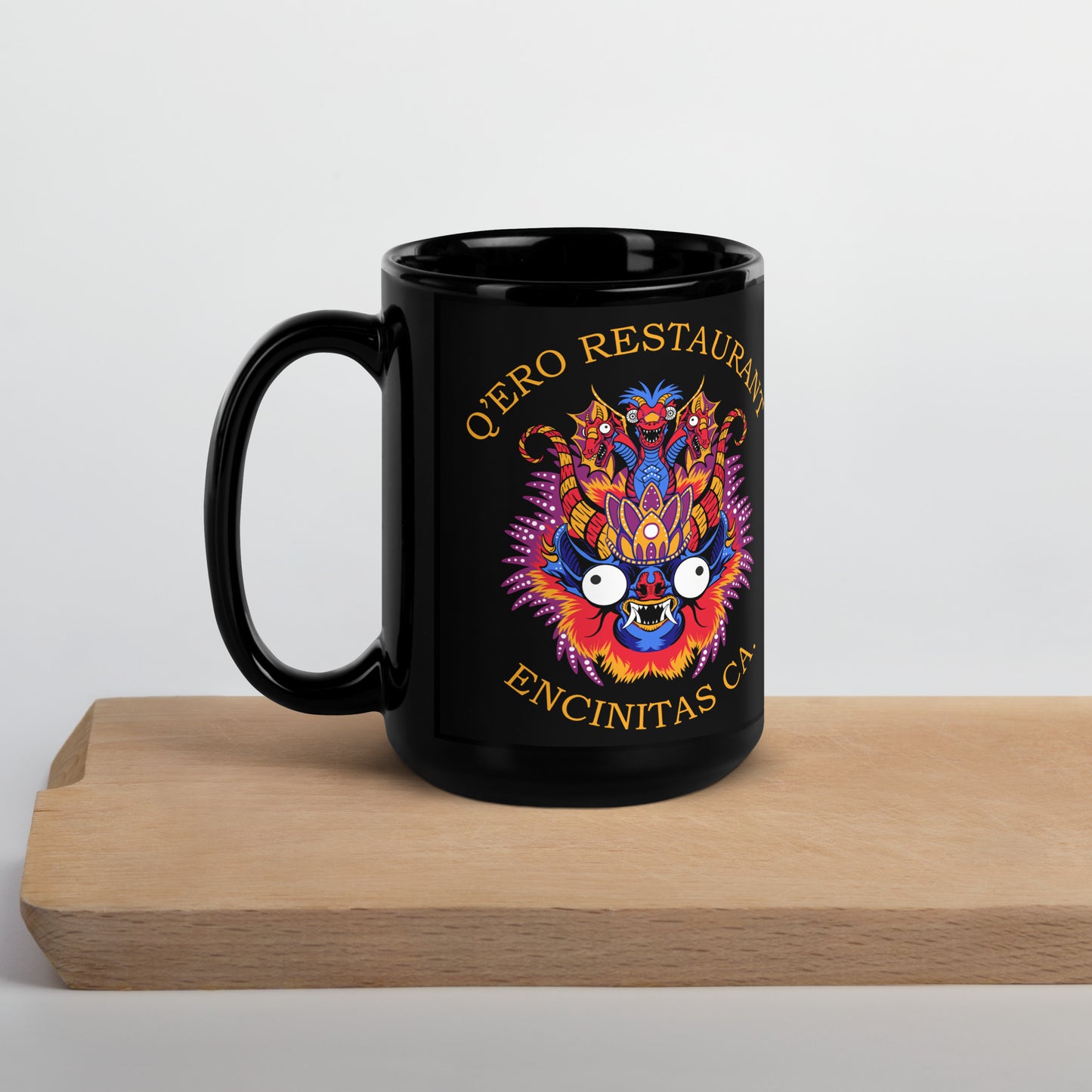 Diablada Blue/Orange - Black Glossy Mug