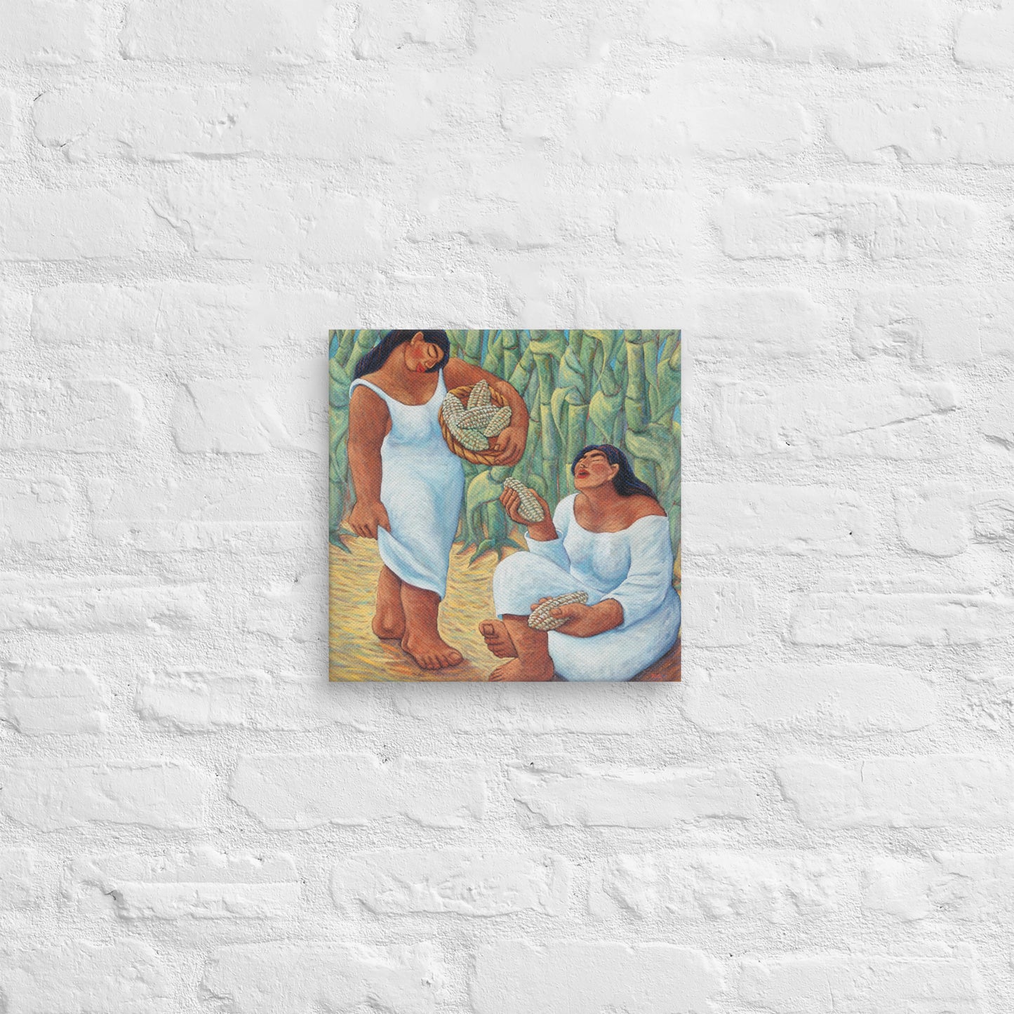 Mujeres Con Choclo Canvas Print