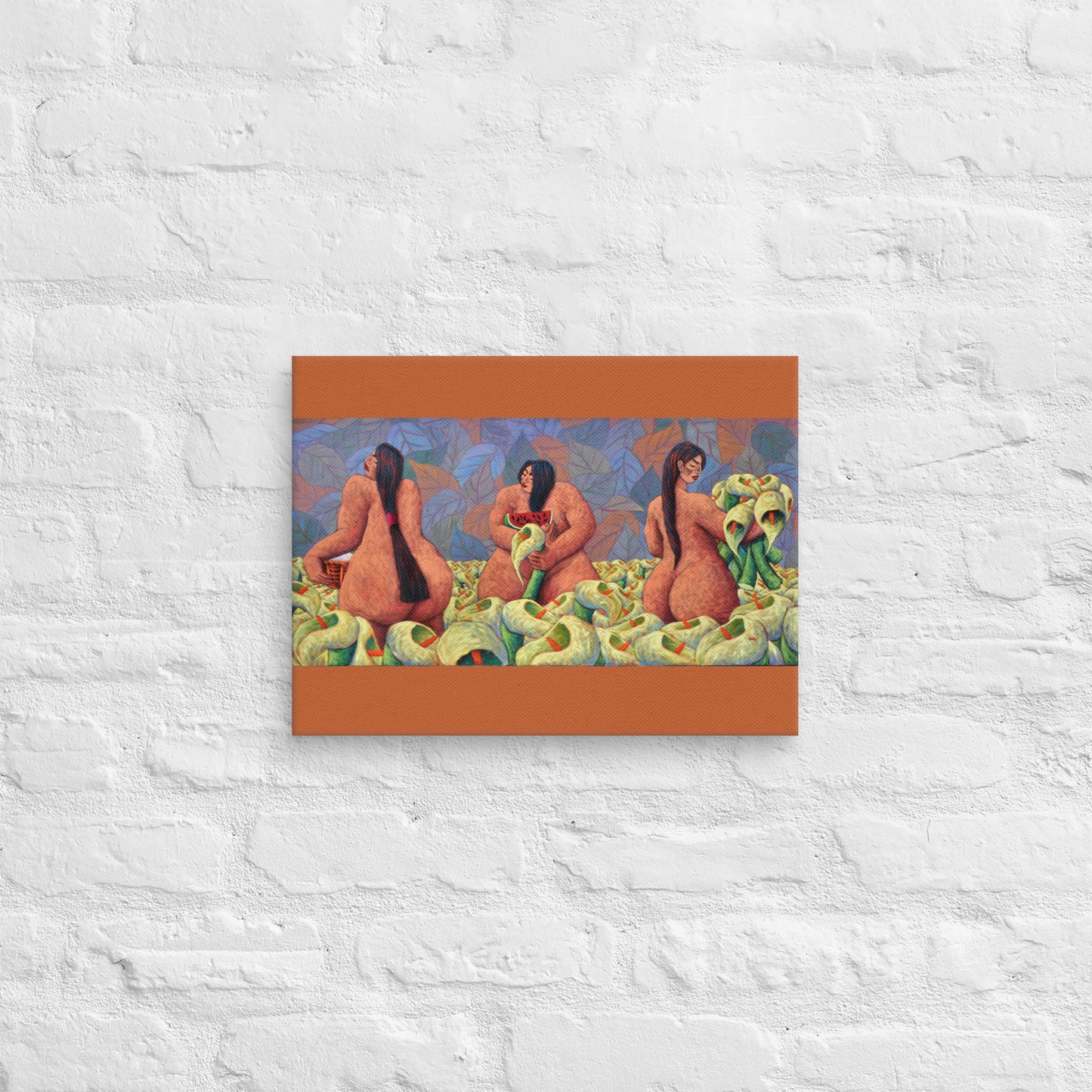 Mujeres Con Calas Canvas Print