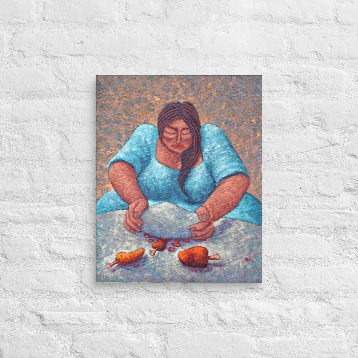 Moliendo Aji Amarillo Canvas Print