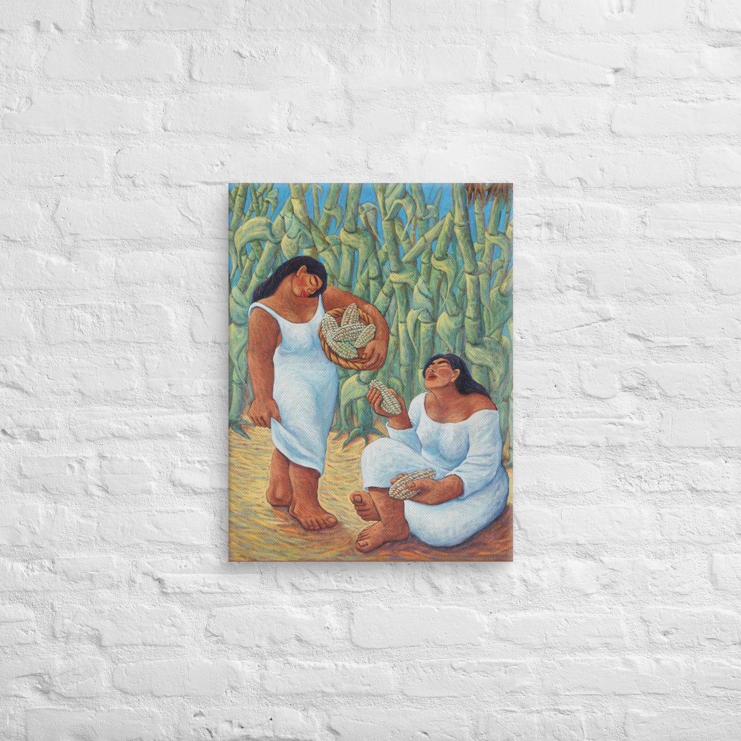 Mujeres Con Choclo Canvas Print