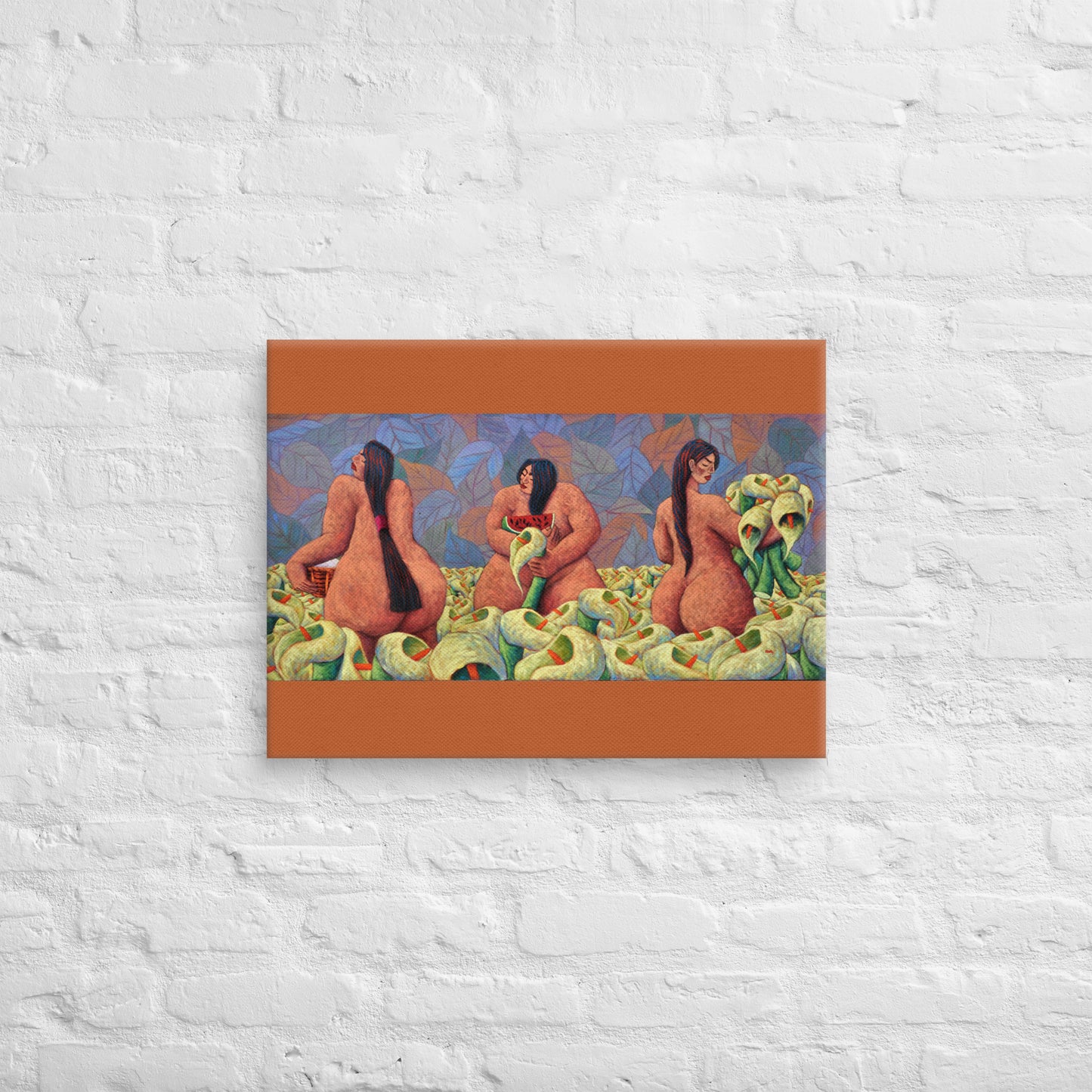 Mujeres Con Calas Canvas Print