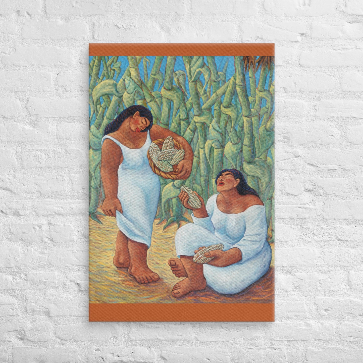 Mujeres Con Choclo Canvas Print