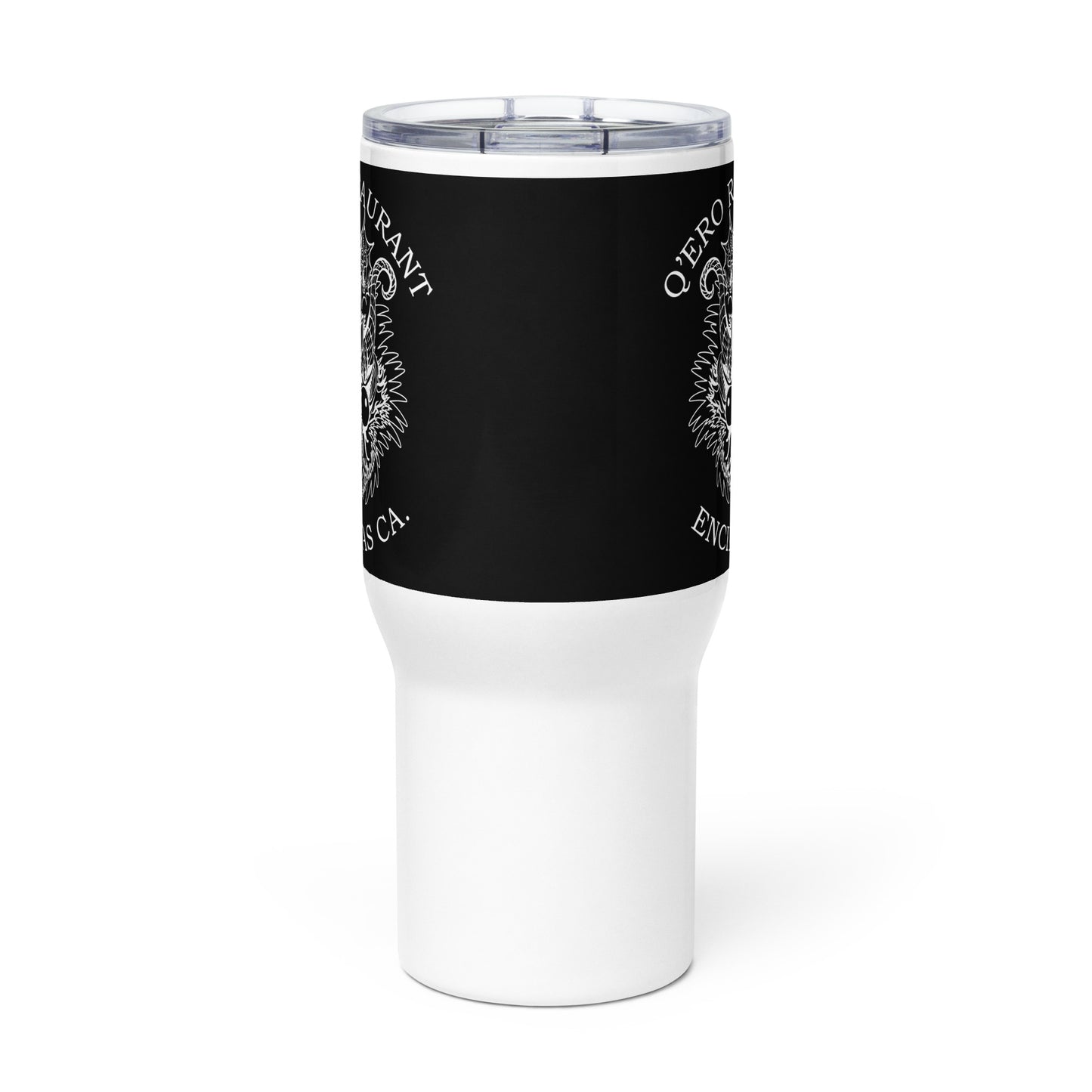 Diablada White Outline - Travel mug with a handle