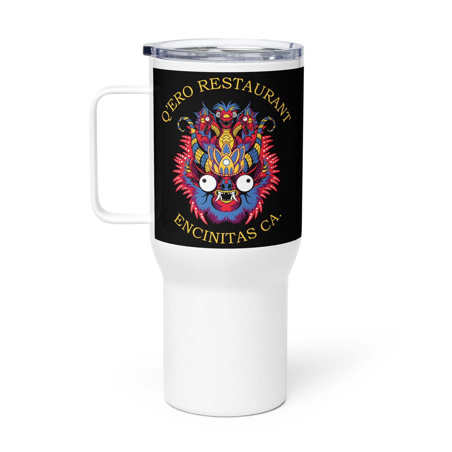 Diablada Red/Yellow - Travel mug with a handle