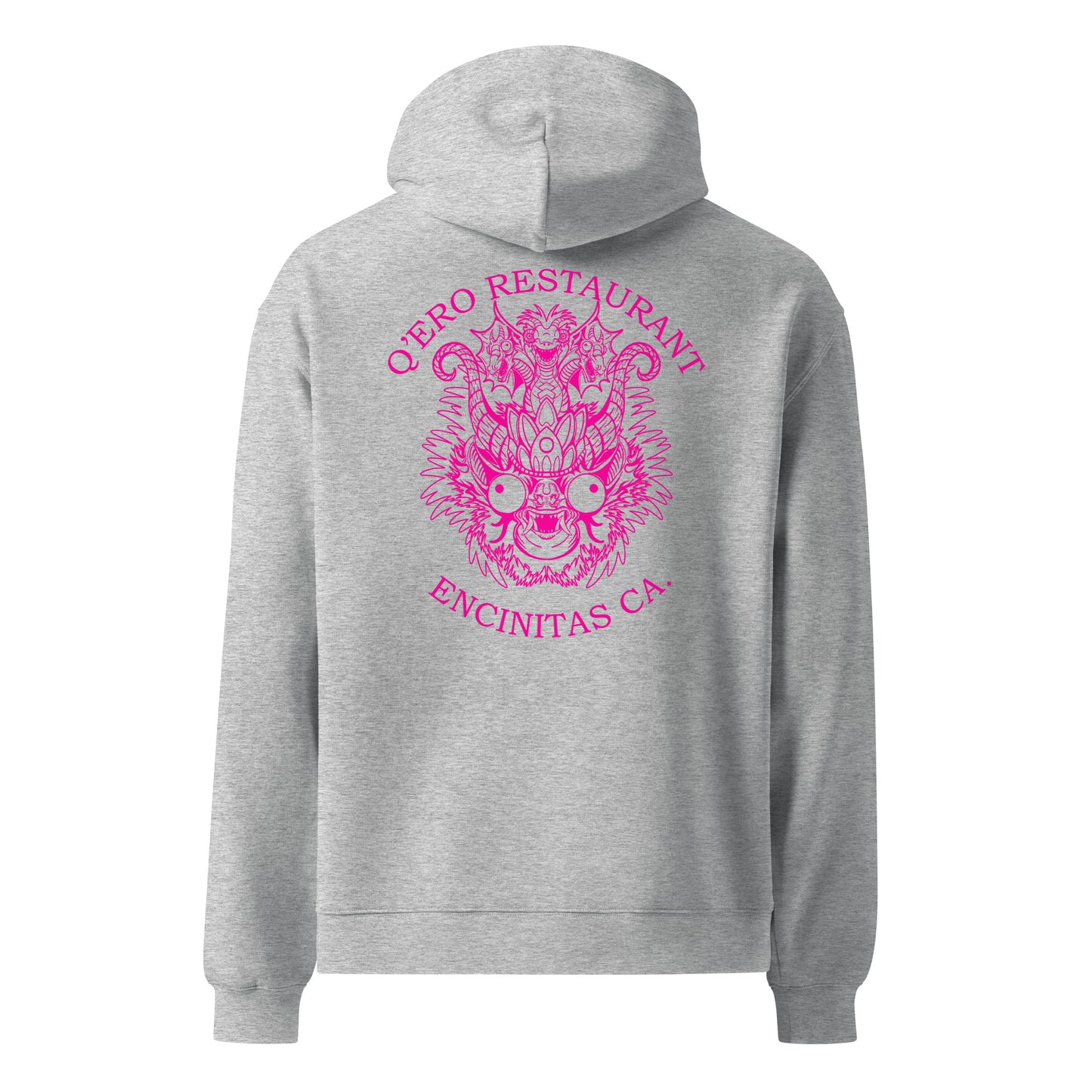 Diablada Pink Outline - Thick No-Drawstring Oversized Hoodie