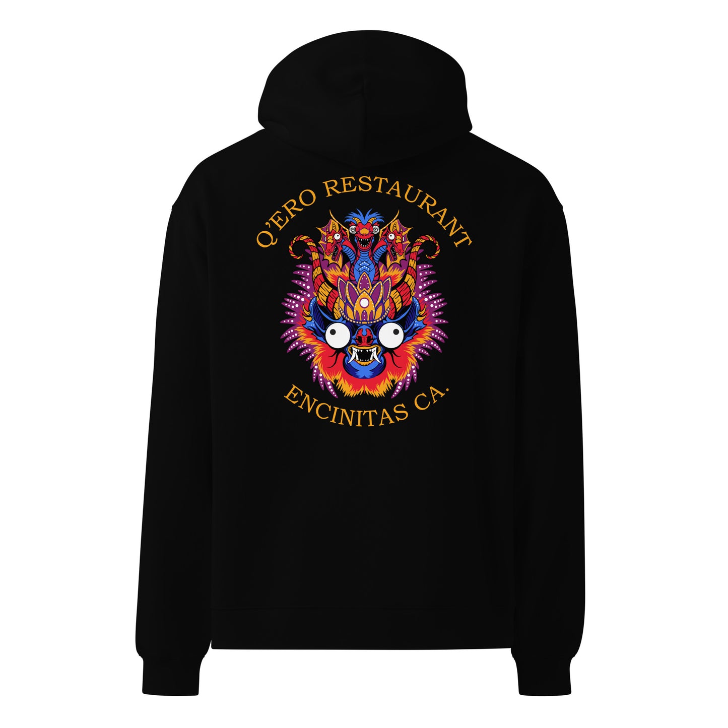 Diablada Blue/Orange - Thick No-Drawstring Oversized Hoodie