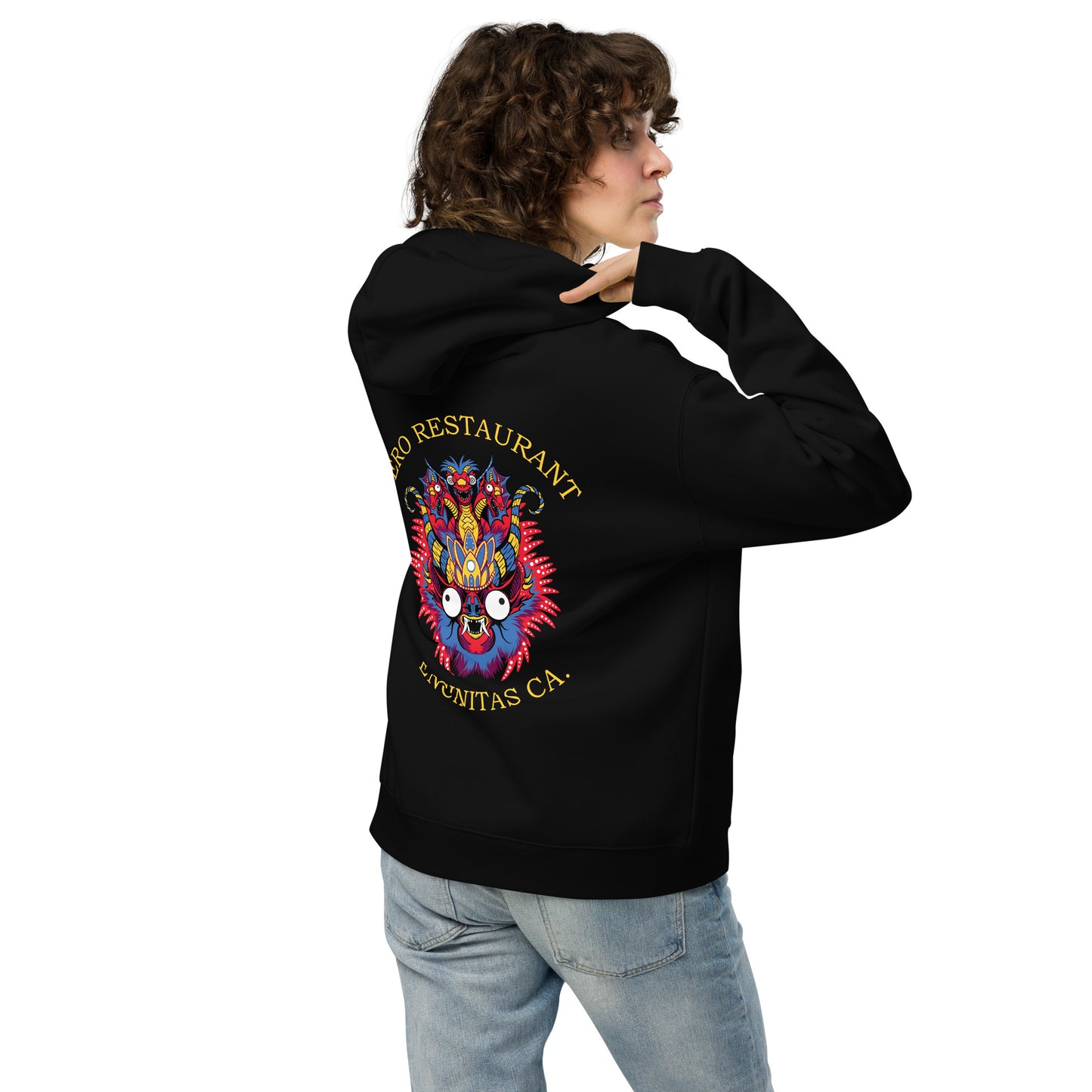 Diablada Red/Yellow -Thick No-Drawstring Oversized Hoodie