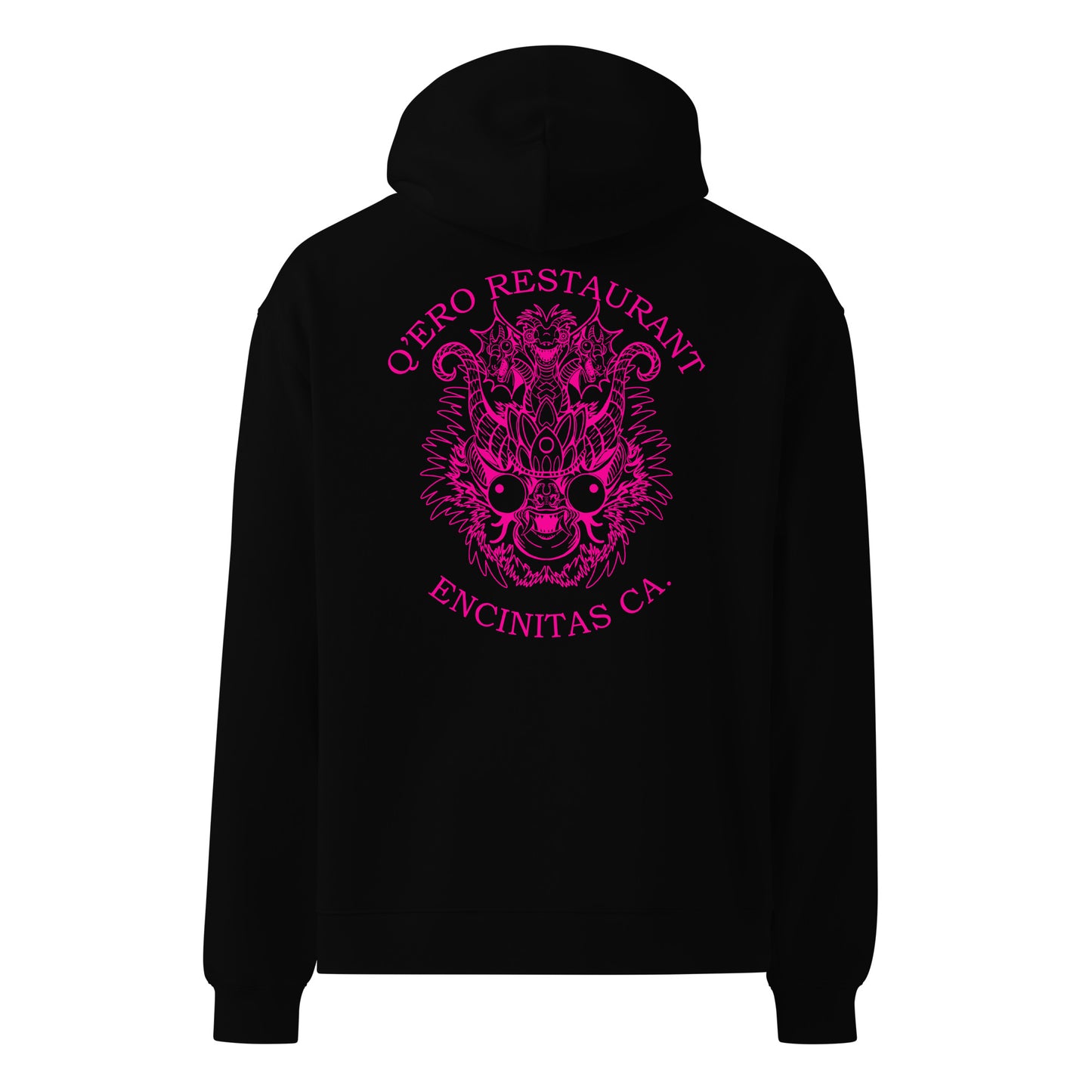 Diablada Pink Outline - Thick No-Drawstring Oversized Hoodie