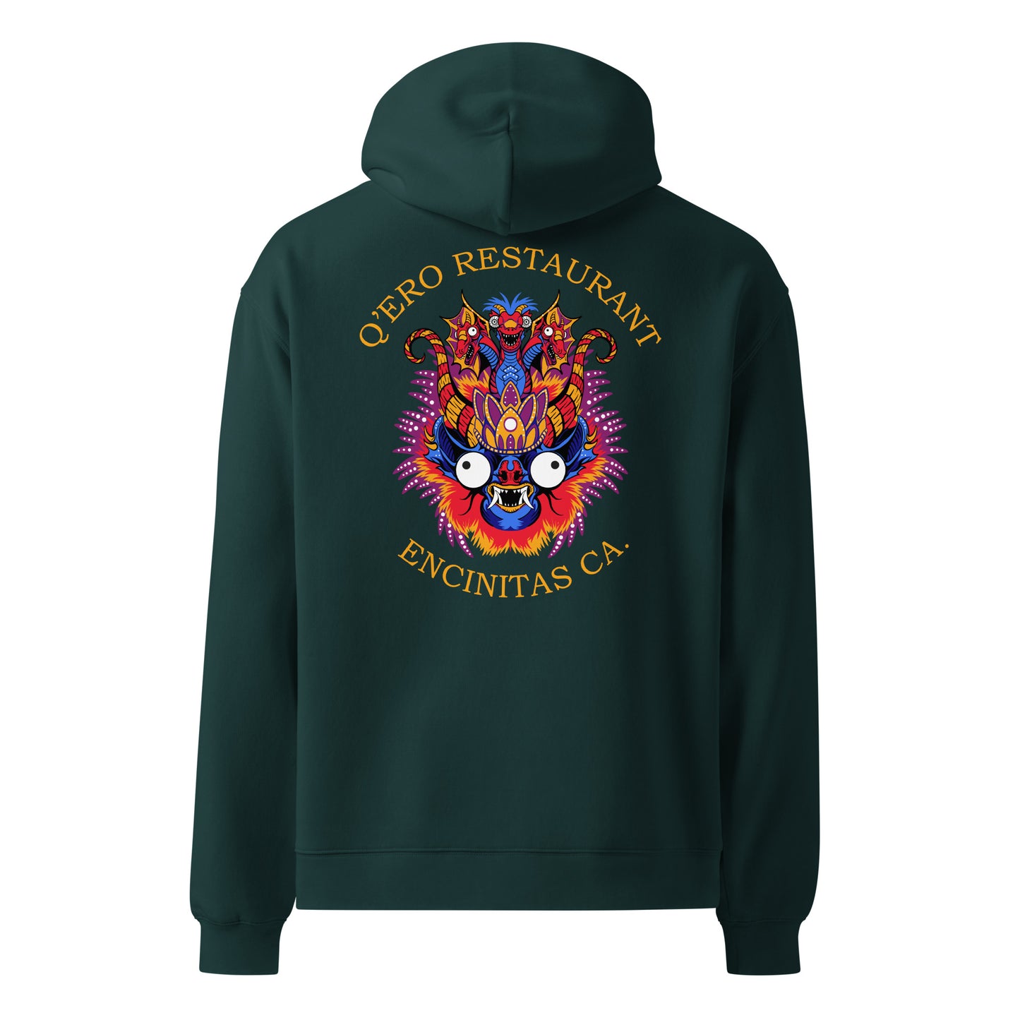 Diablada Blue/Orange - Thick No-Drawstring Oversized Hoodie