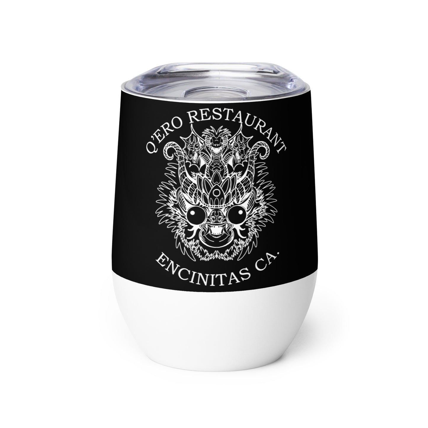 Diablada White Outline - Wine tumbler