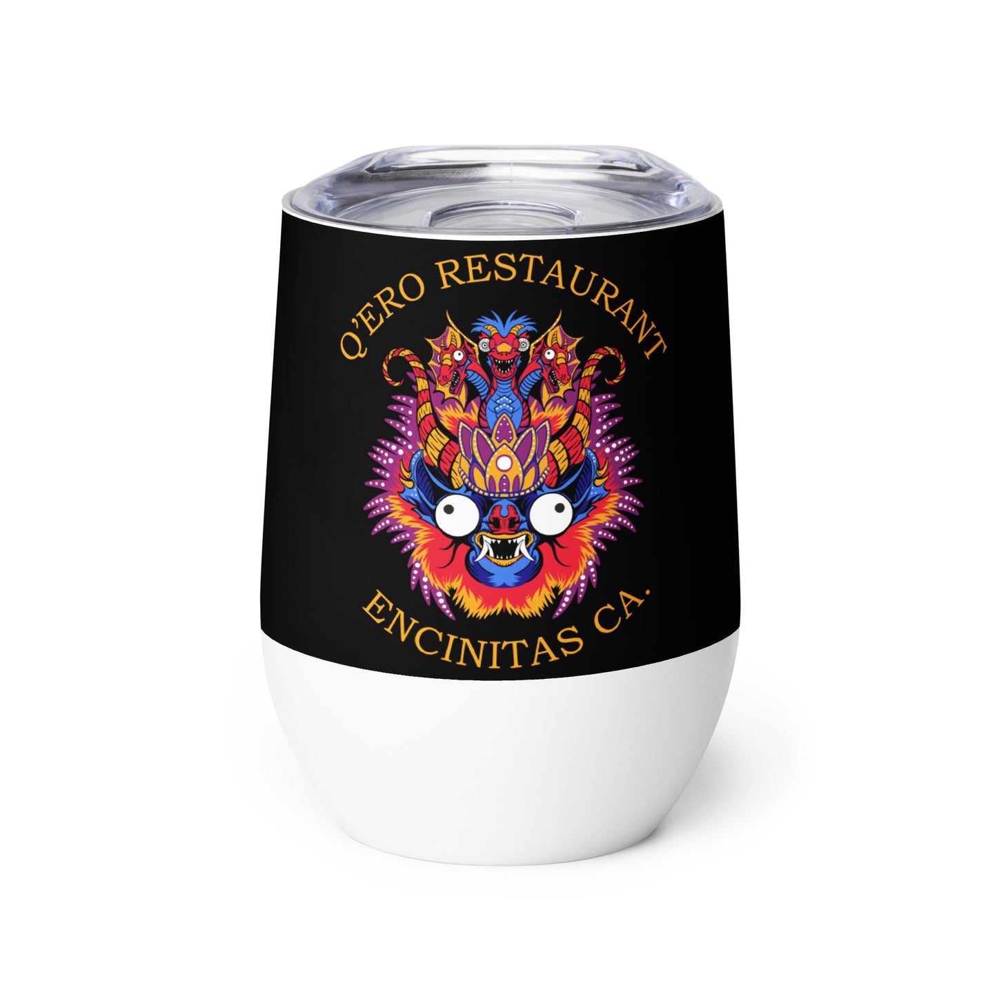 Diablada Blue/Orange Wine tumbler