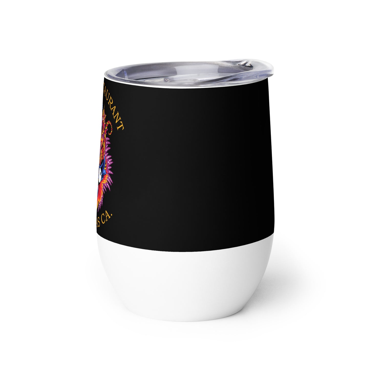 Diablada Blue/Orange Wine tumbler