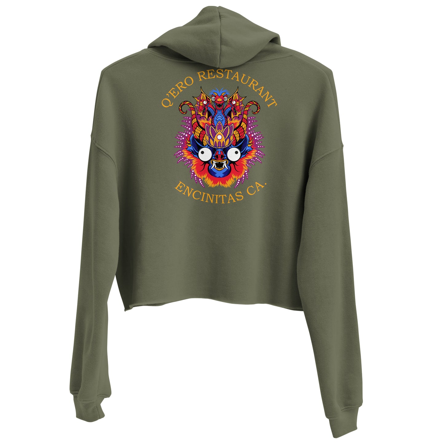 Diablada Blue/Orange - Crop Hoodie