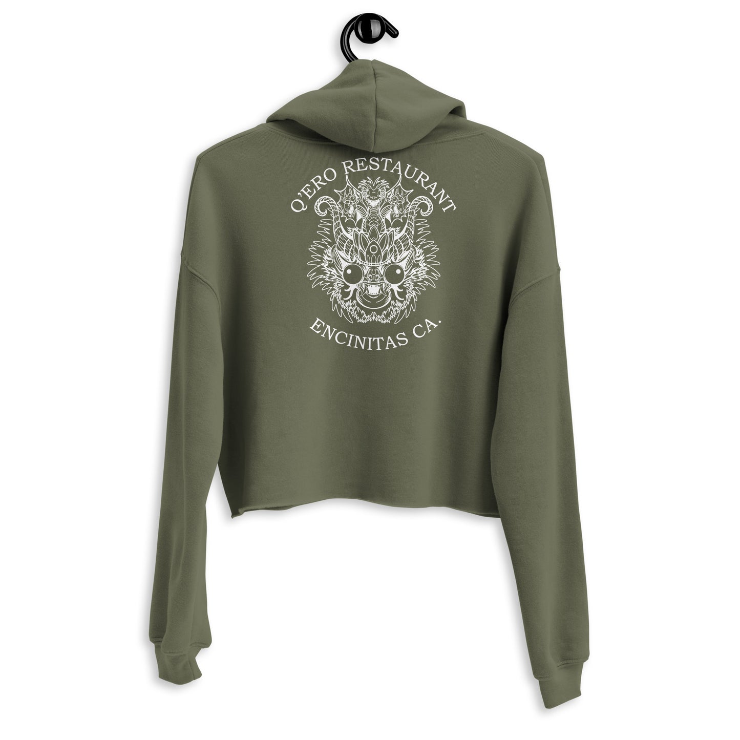 Diablada White Outline - Crop Hoodie