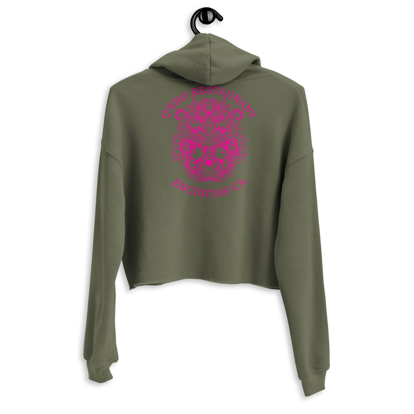 Diablada Pink Outline - Crop Hoodie
