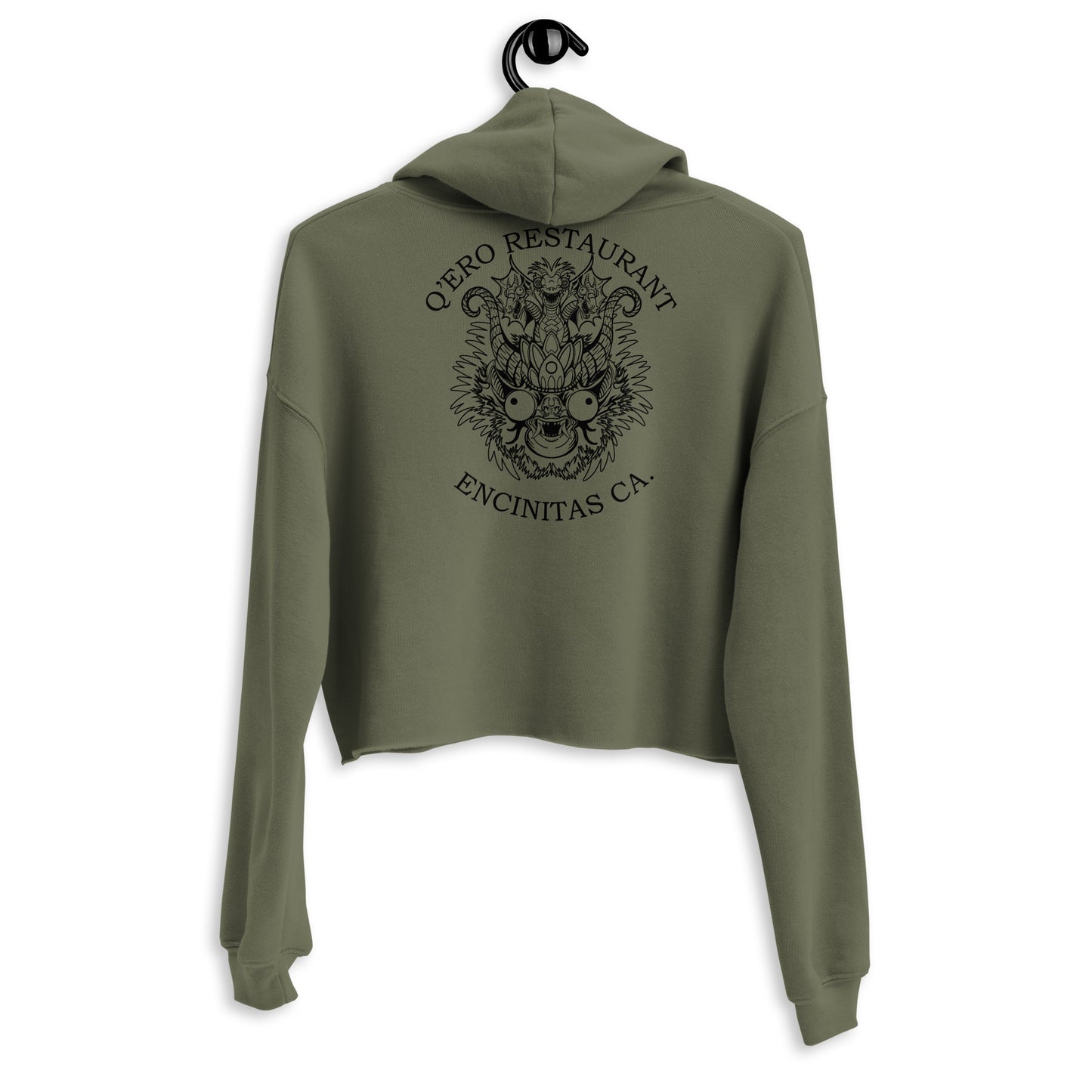 Diablada Black Outline - Crop Hoodie