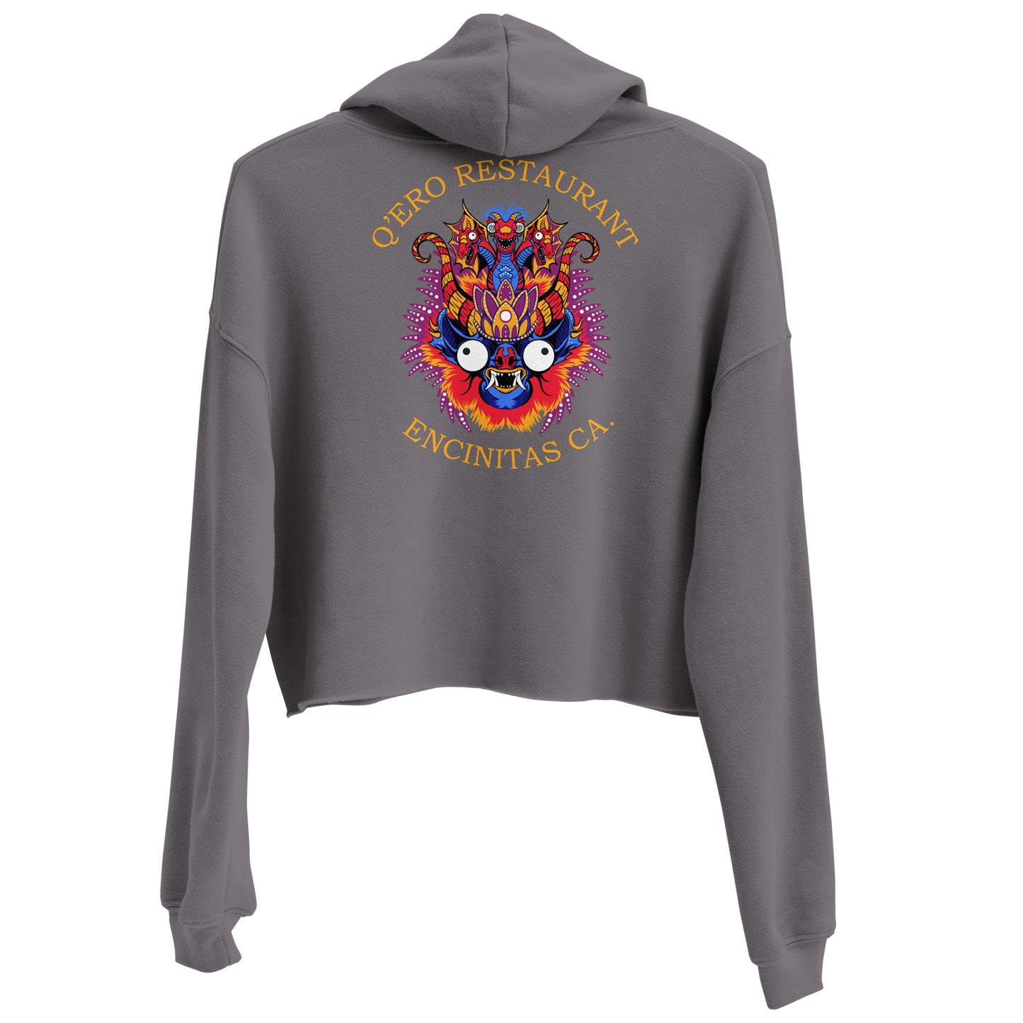 Diablada Blue/Orange - Crop Hoodie