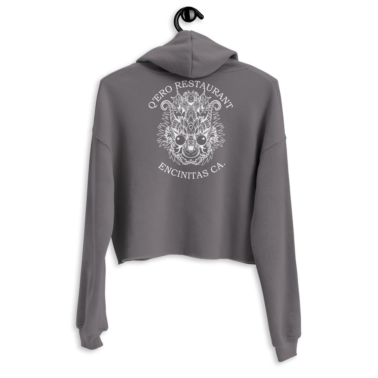 Diablada White Outline - Crop Hoodie