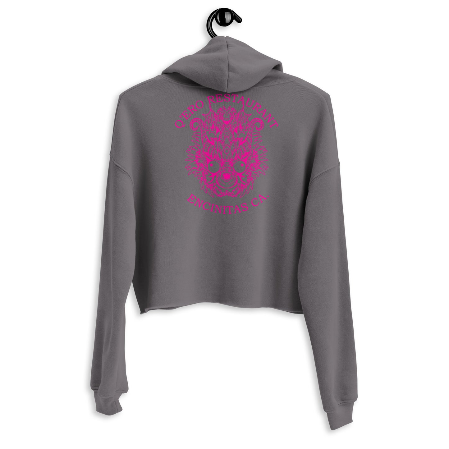 Diablada Pink Outline - Crop Hoodie