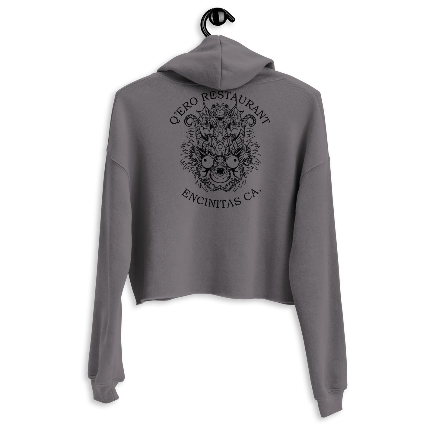 Diablada Black Outline - Crop Hoodie