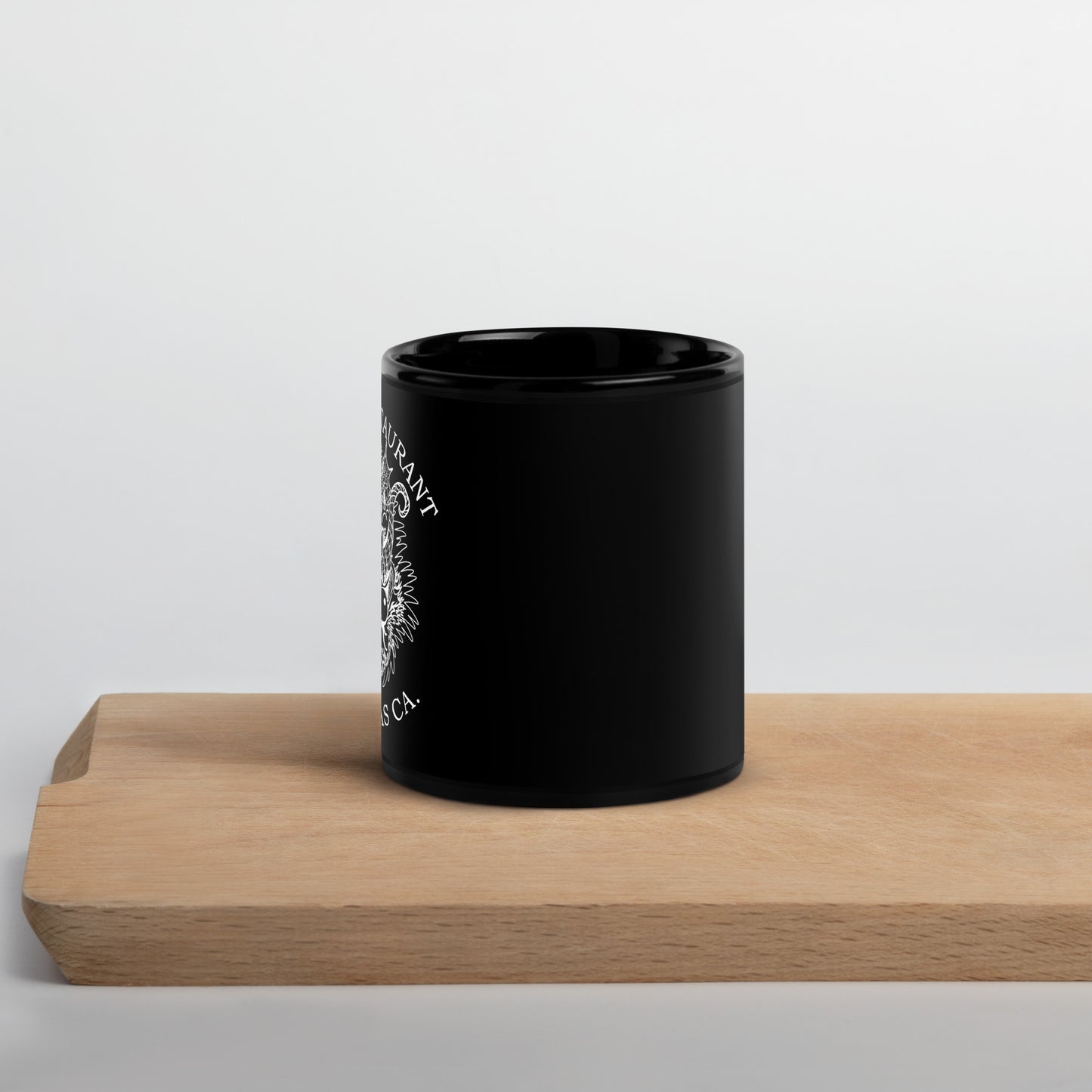Diablada White Outline - Black Glossy Mug
