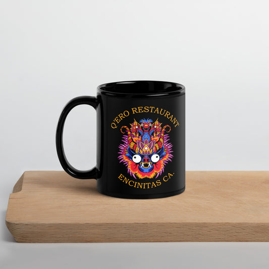 Diablada Blue/Orange  - Black Glossy Mug