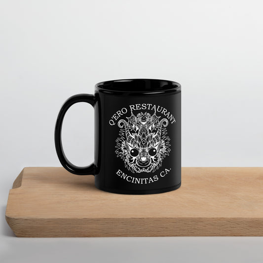 Diablada White Outline - Black Glossy Mug