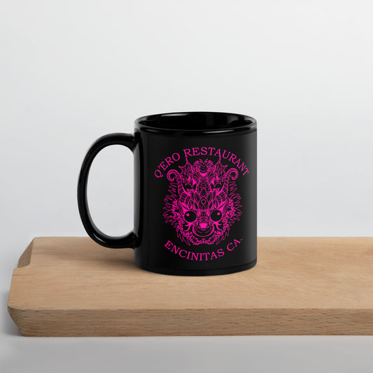 Diablada Pink Outline  - Black Glossy Mug
