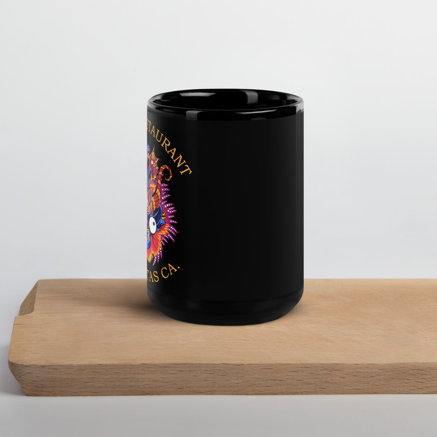 Diablada Blue/Orange  - Black Glossy Mug