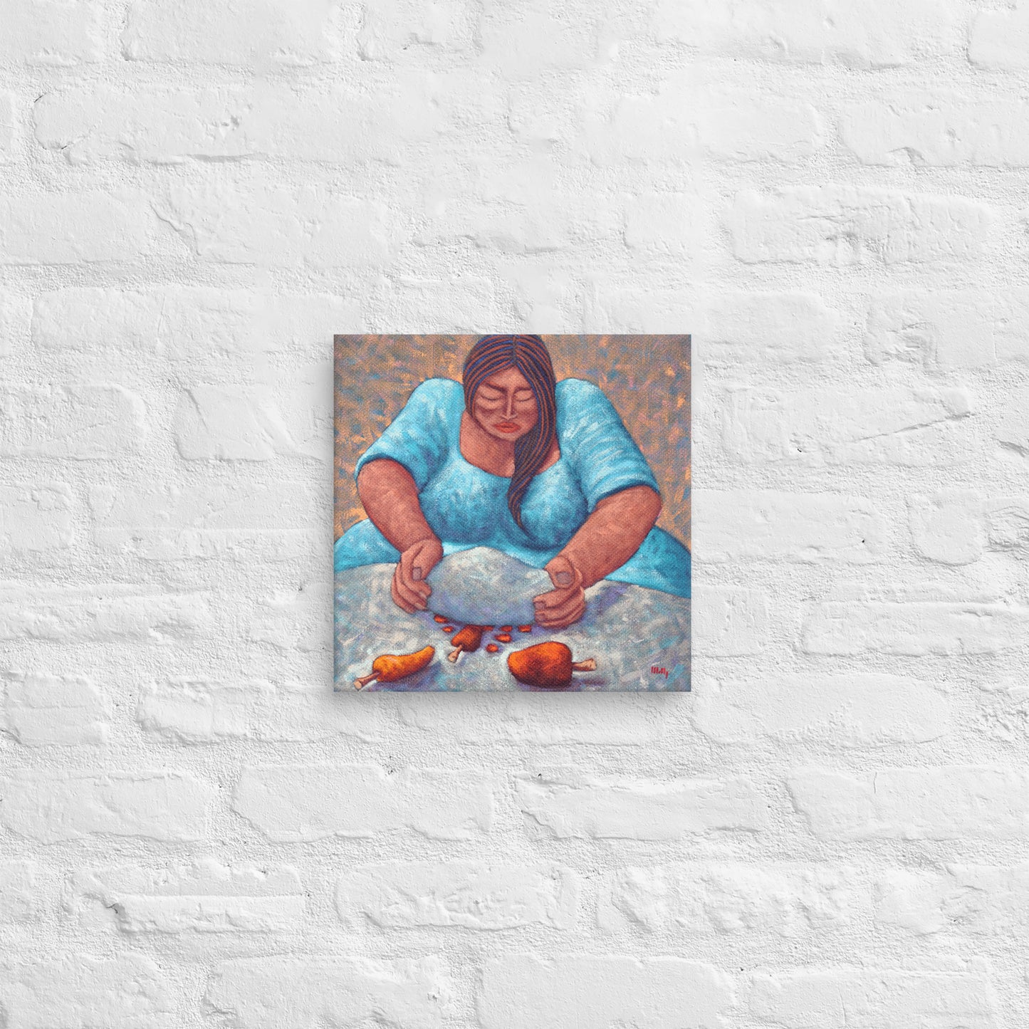 Moliendo Aji Amarillo Canvas Print