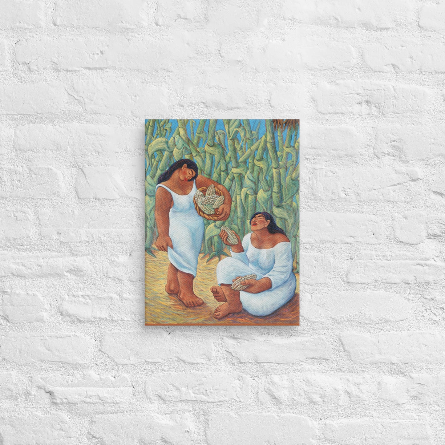 Mujeres Con Choclo Canvas Print