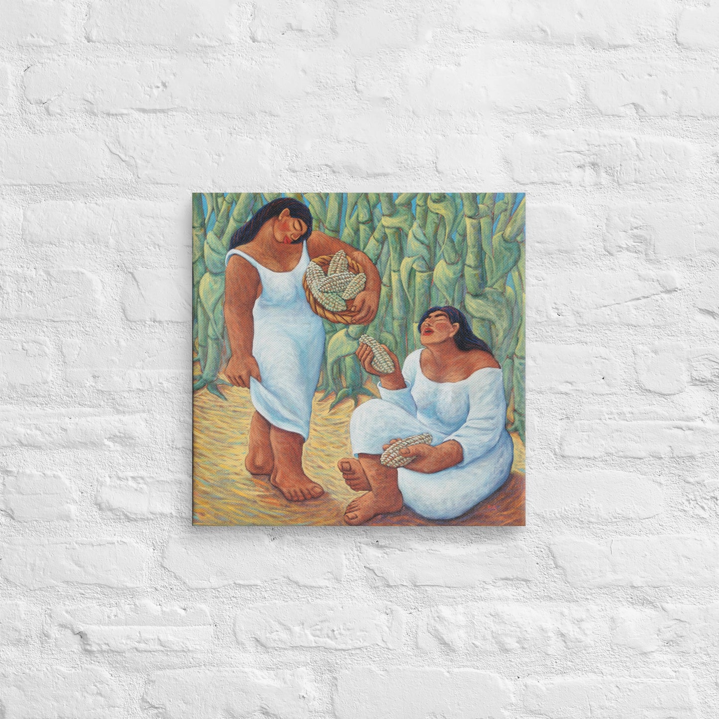 Mujeres Con Choclo Canvas Print