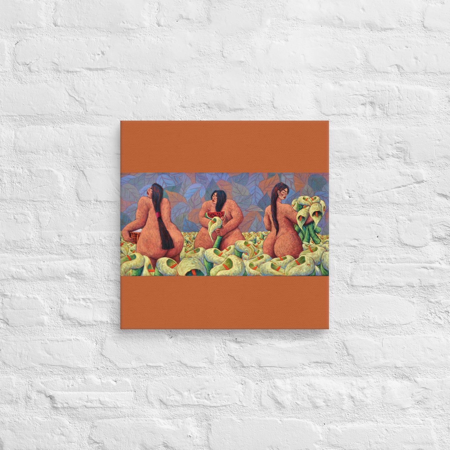 Mujeres Con Calas Canvas Print