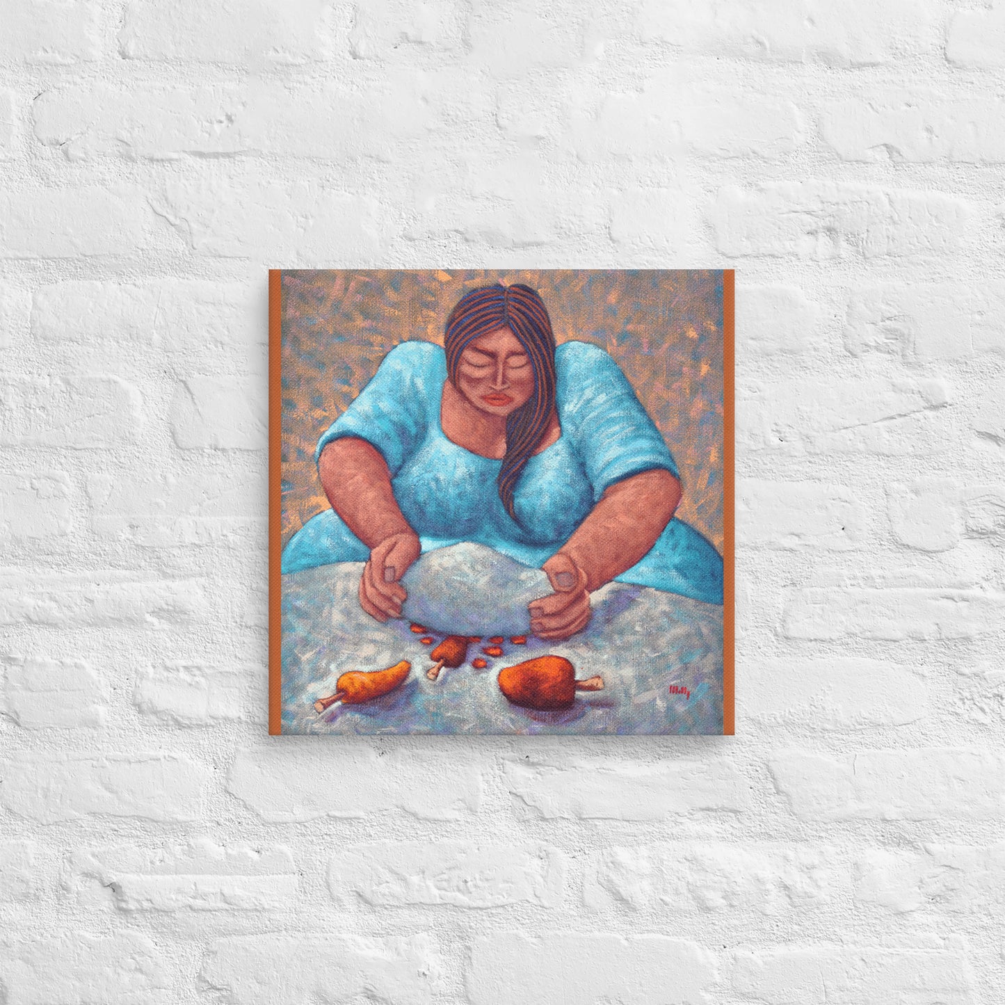 Moliendo Aji Amarillo Canvas Print