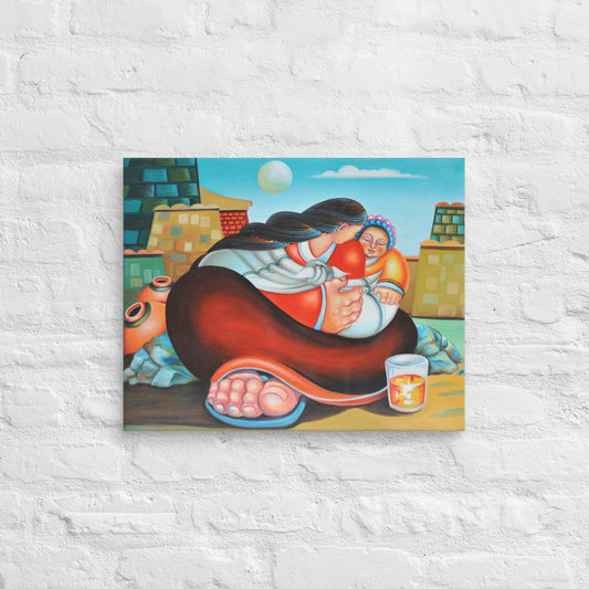 Mother & Son Canvas Print