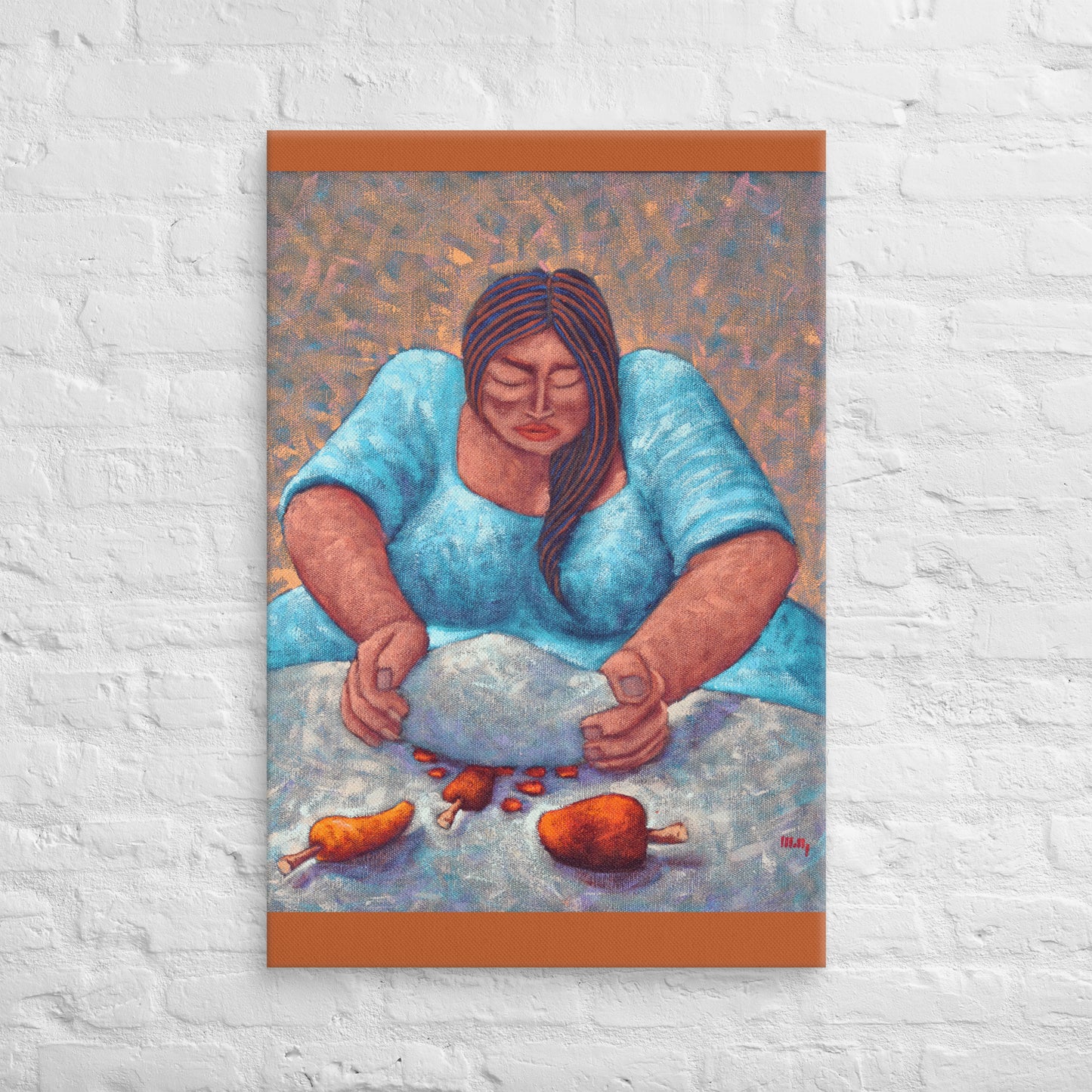 Moliendo Aji Amarillo Canvas Print