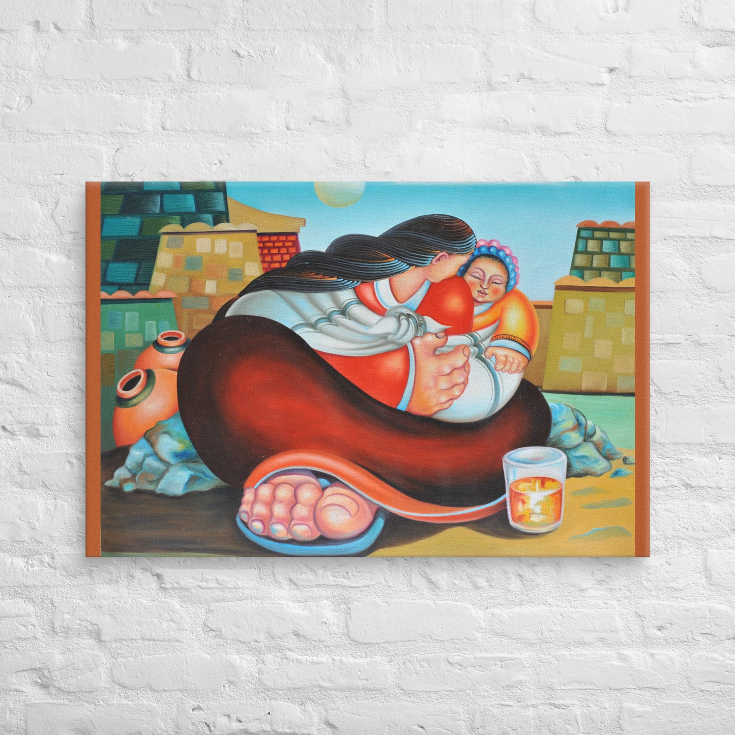 Mother & Son Canvas Print