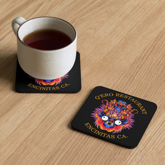 Blue/Orange Diablada Cork-back coaster