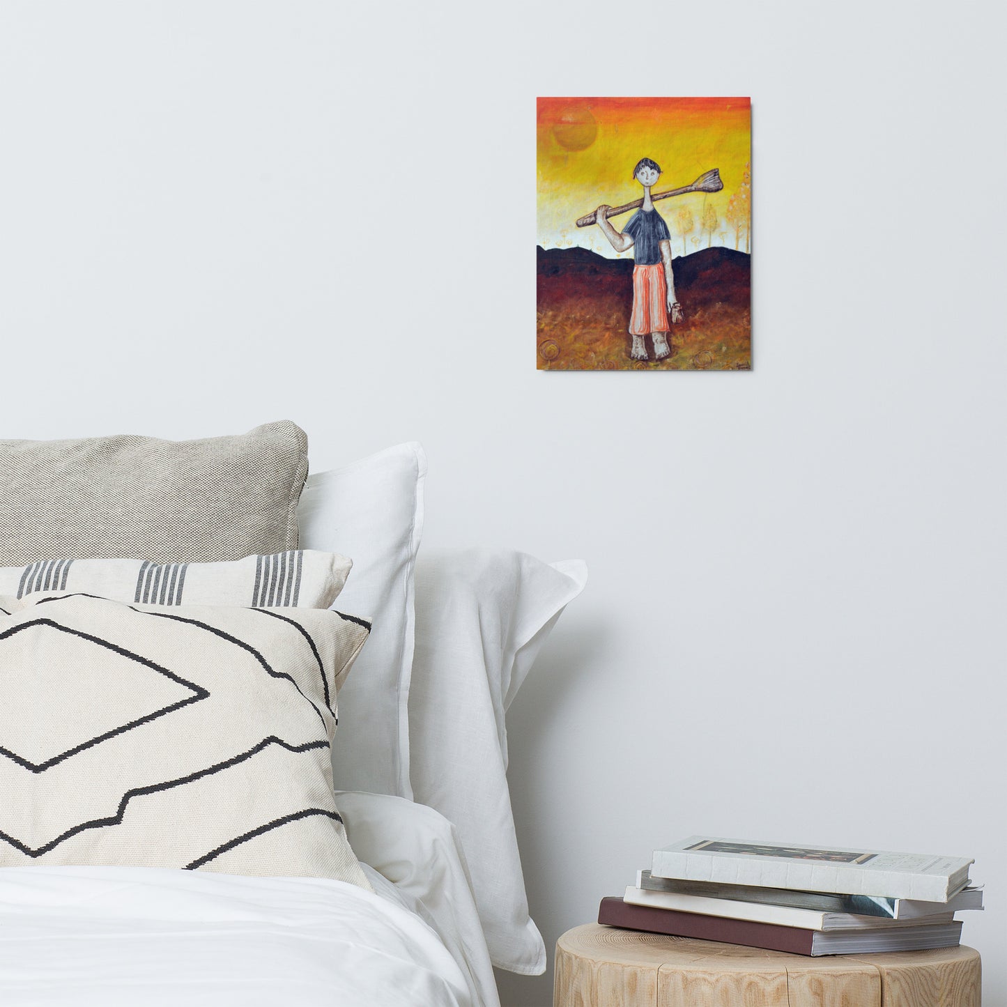 Boy & Sun - Metal prints