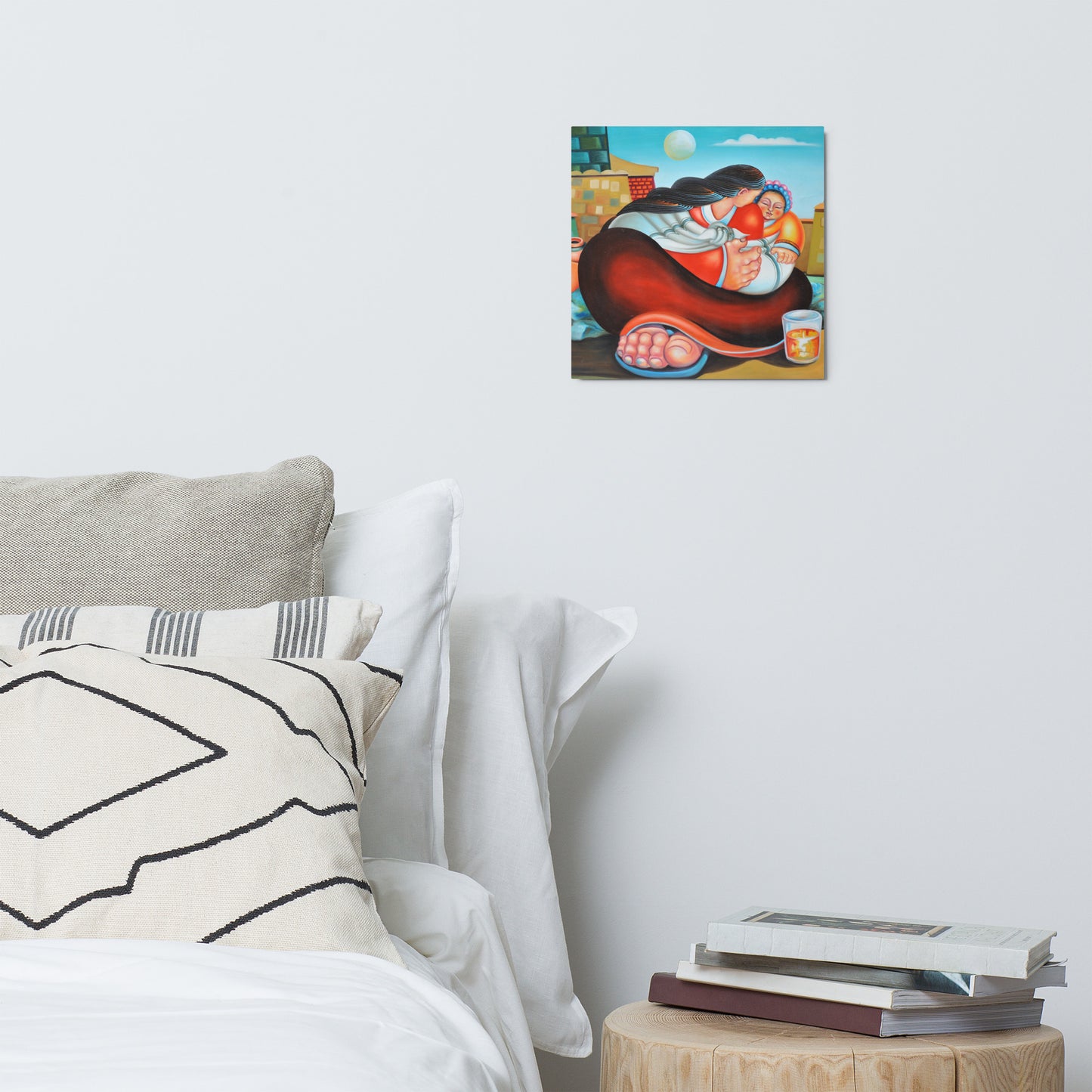 Mother & Son - Metal print