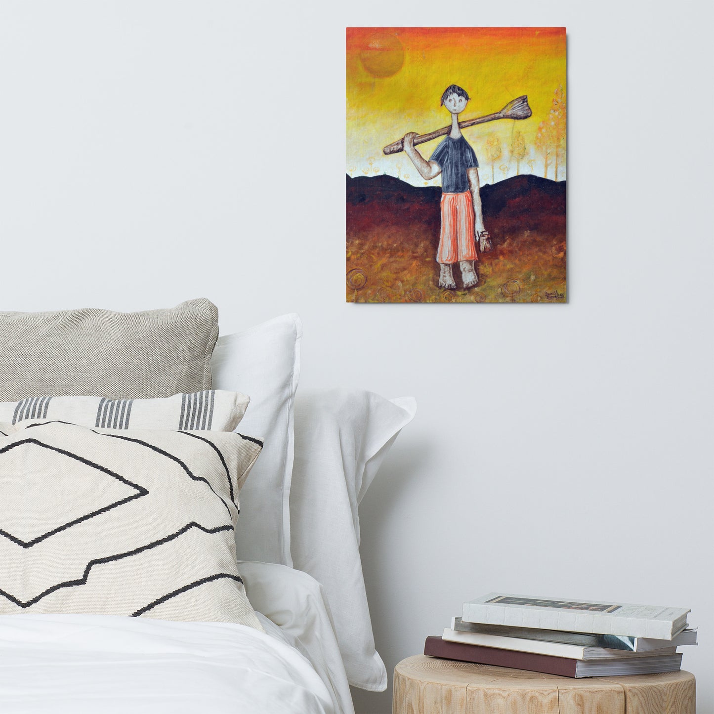 Boy & Sun - Metal prints