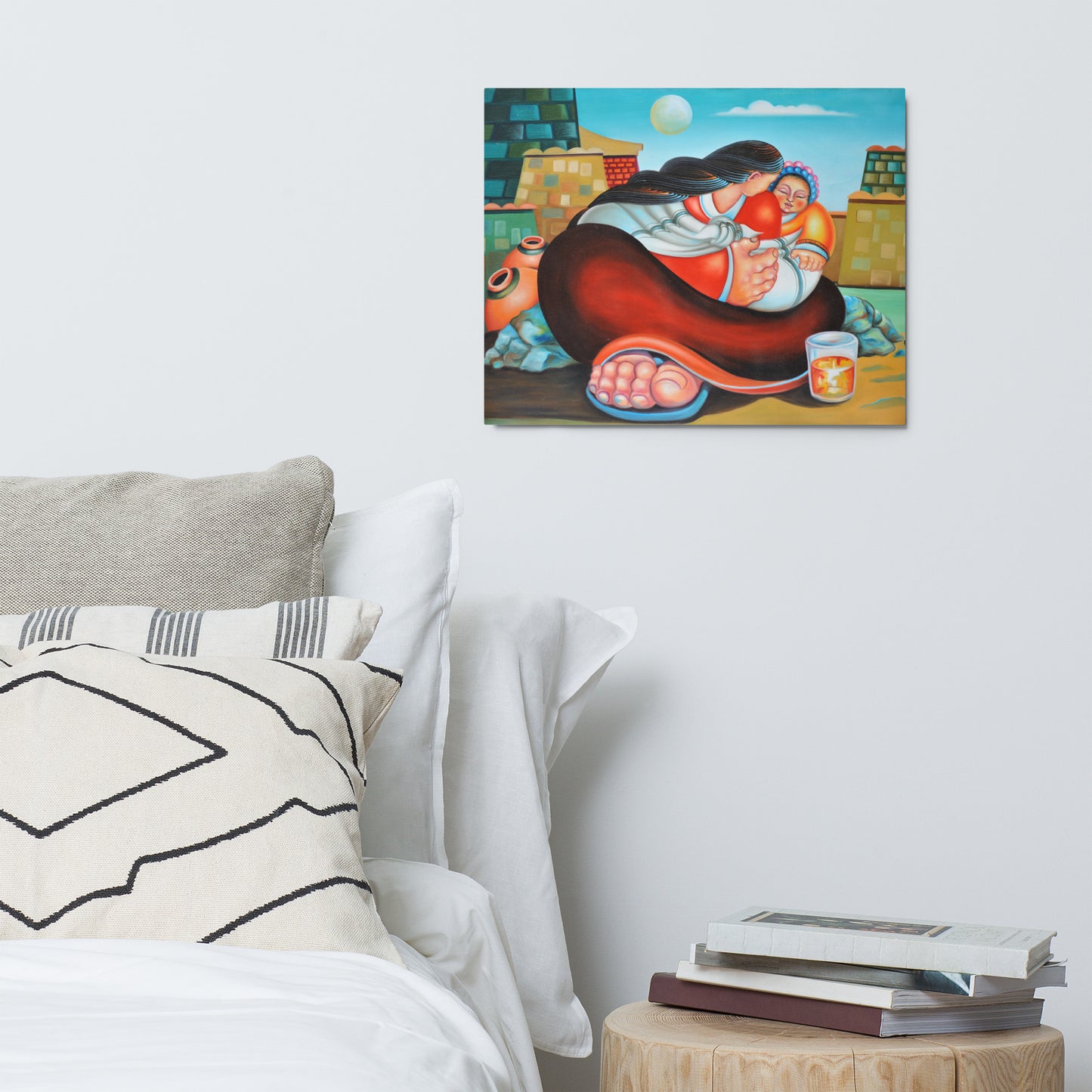 Mother & Son - Metal print
