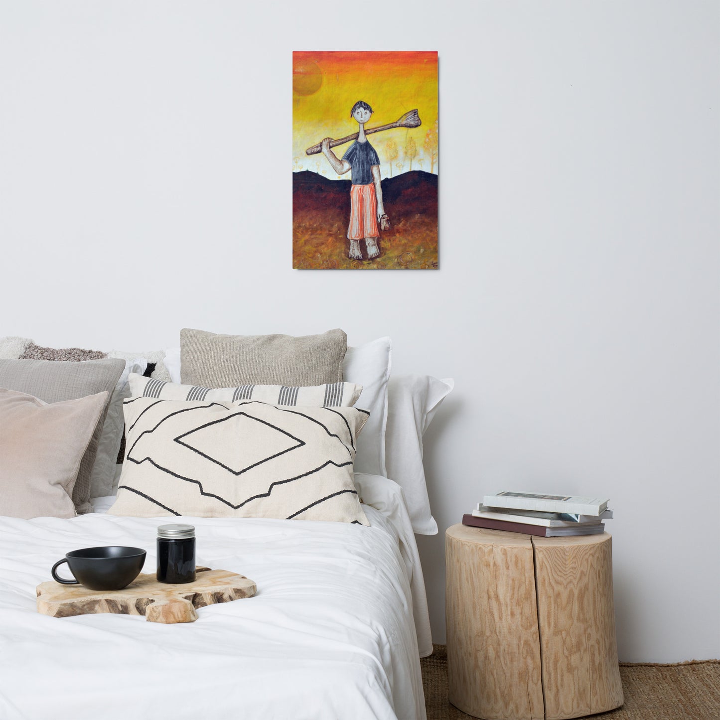 Boy & Sun - Metal prints