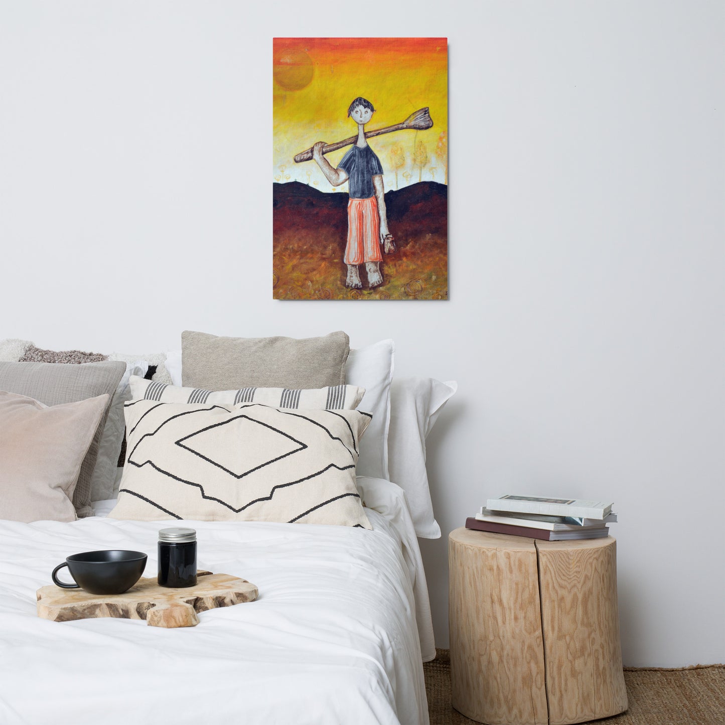 Boy & Sun - Metal prints