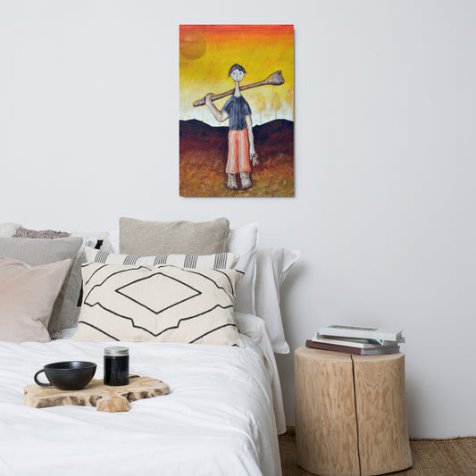 Boy & Sun - Metal prints