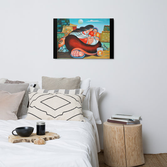 Mother & Son - Metal print